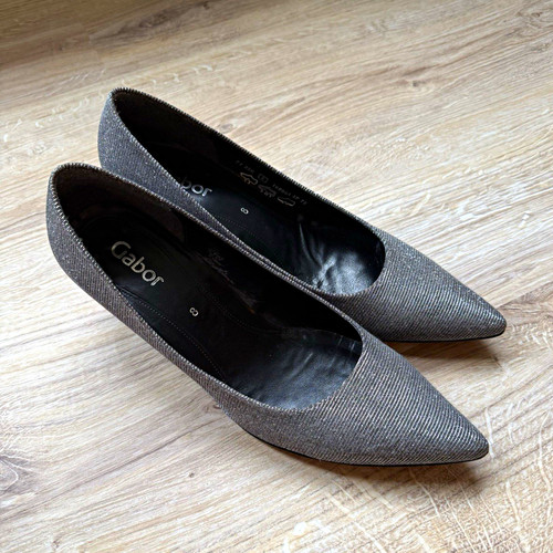 Gabor damen pumps grau glitzer - damen,