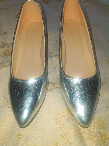 Damen pumps silber - pumps, glänzend