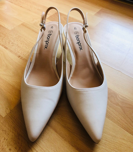 Weiße damen kitten heels - weiße,