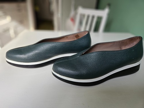 Damenschuh grün leder - damenschuh, 42,