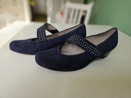 Damenpumps blau wildleder - 8,,